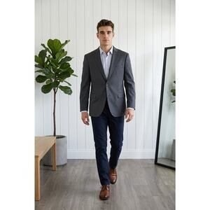 Brooks Brothers Explorer Madison Fit Blazer Jacket 2 Button 43R Grey Wool Blend